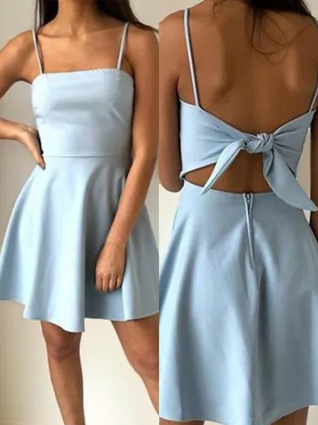 A-line Spaghetti Straps...