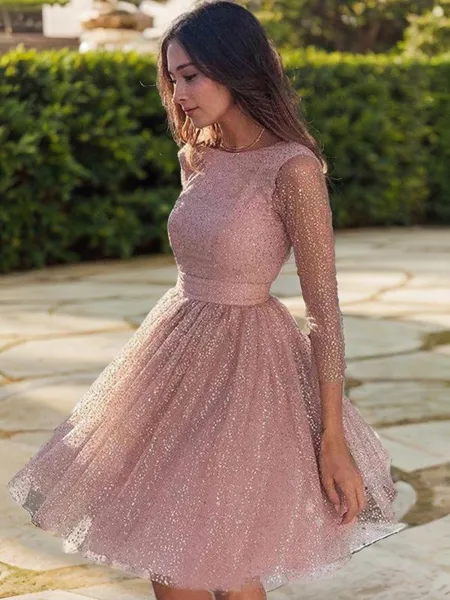 A-line Scoop 3/4 Sleeves...