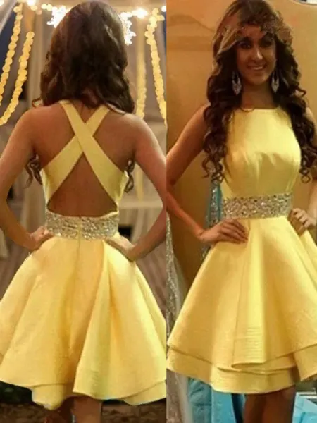 A-line Scoop Sleeveless...