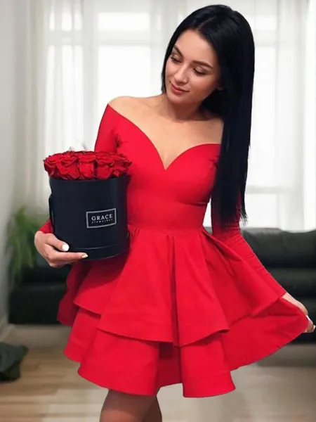 A-line Off-the-Shoulder...