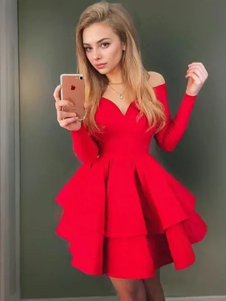 A-line Off-the-Shoulder...