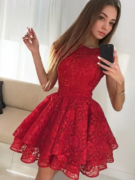 A-line Scoop Sleeveless...