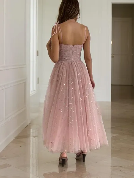 A-line Spaghetti Straps...