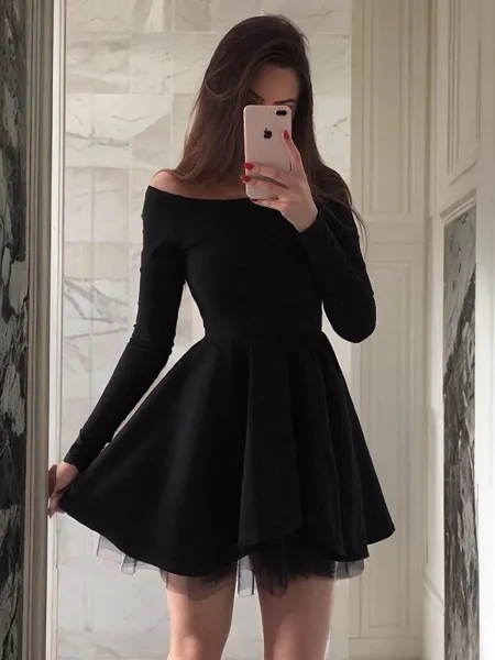 A-line Off-the-Shoulder...