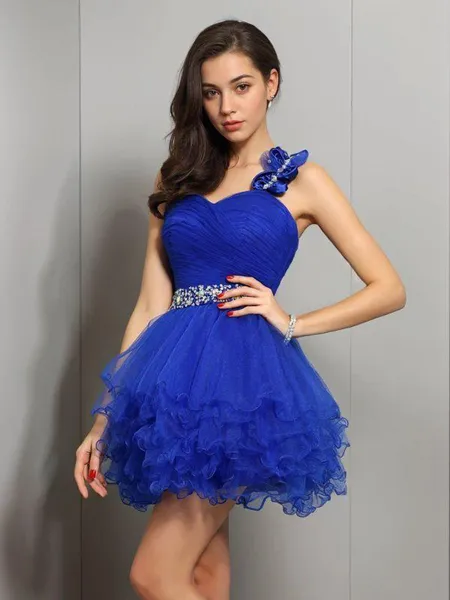 A-line One-Shoulder...