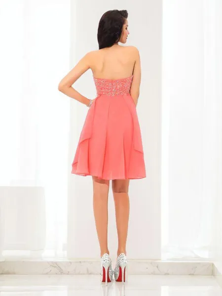 A-line Halter Sleeveless...