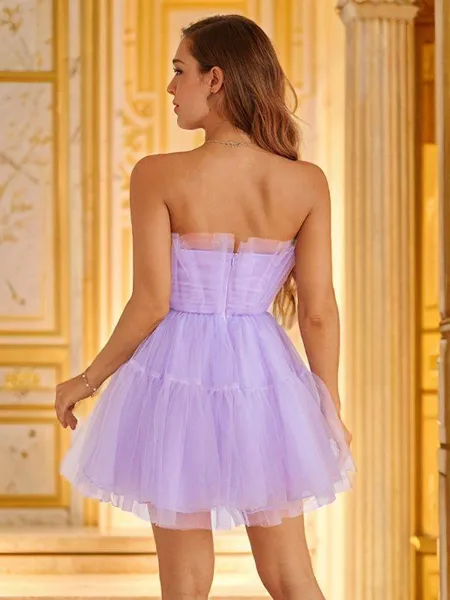 A-line Strapless Stylish...