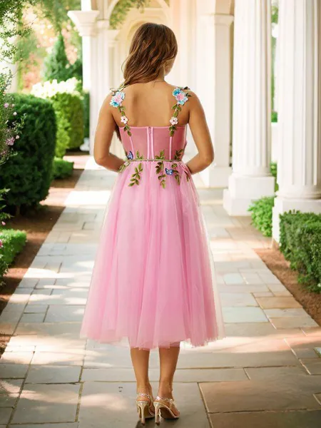 A-line Spaghetti Straps...