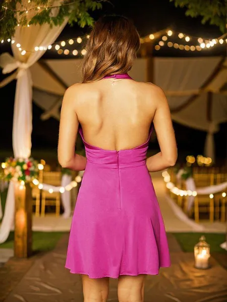 A-line Halter Stylish...