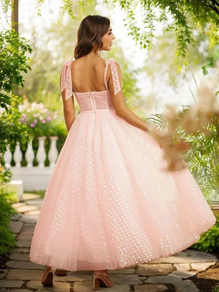 A-line Spaghetti Straps...