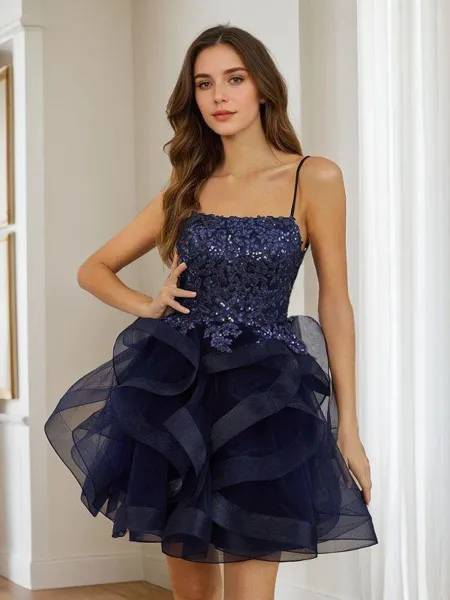 A-line Charming Spaghetti...