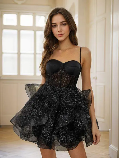 Elegant A-line Spaghetti...