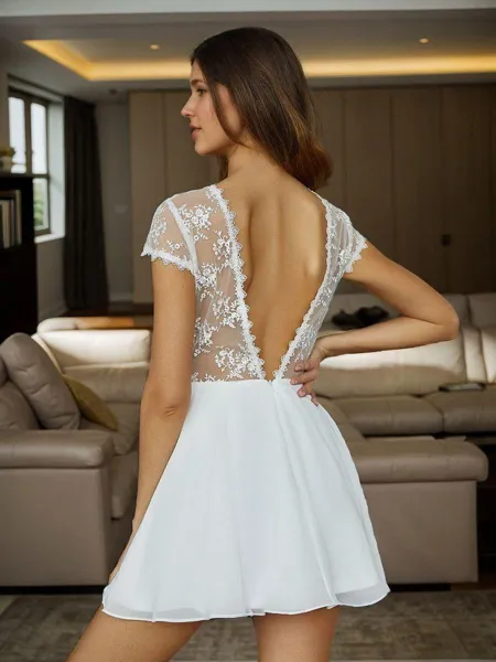 Chic A-line Illusion Short...