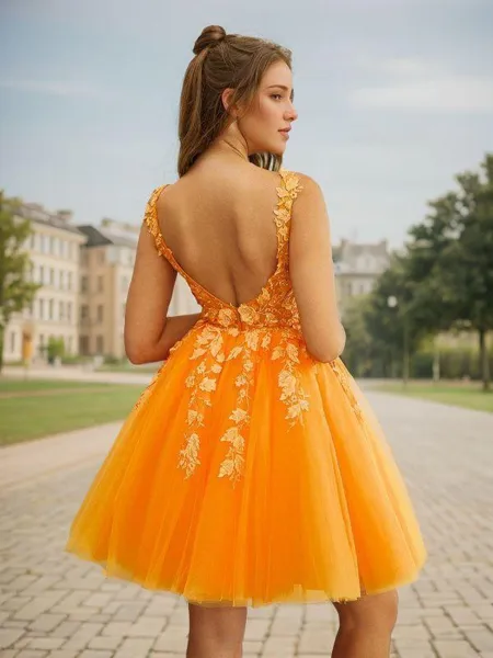 Ball-Gown Grand V-neck...