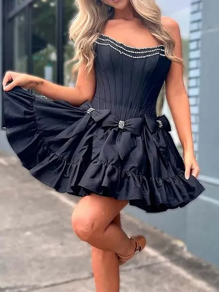 A-line Delicate Strapless...