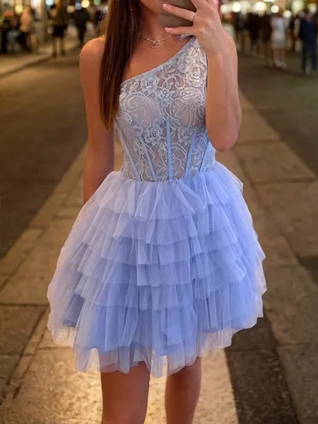 Hot A-line One-Shoulder...