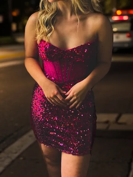 Elegant Sheath Sweetheart...