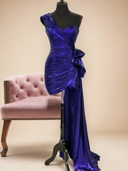 Chic Sheath One-Shoulder...