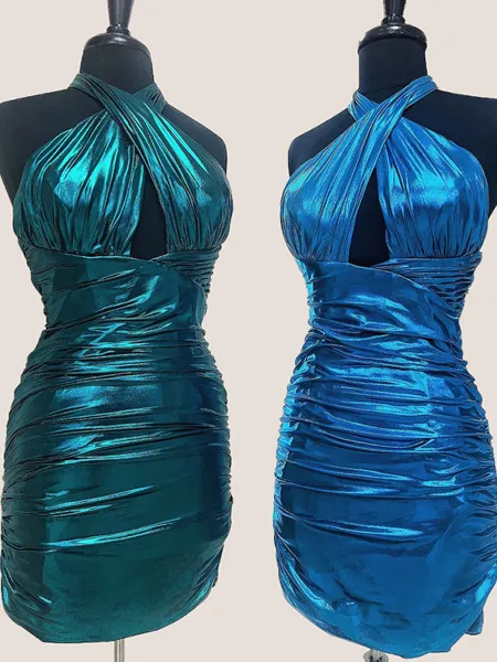 Pleated Halter Sheath...