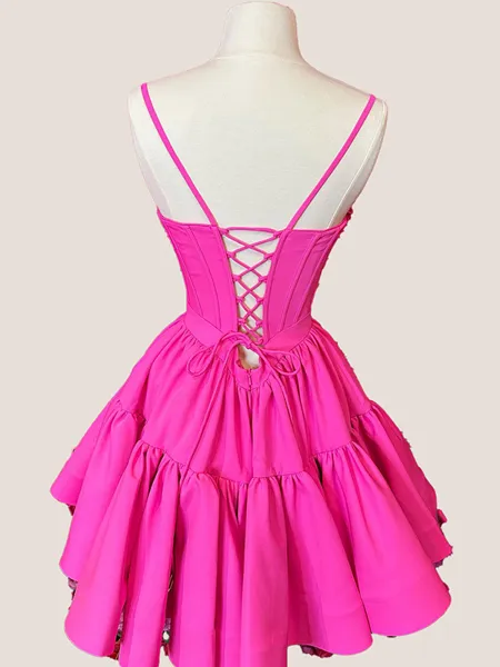 Straps A-line Spaghetti...