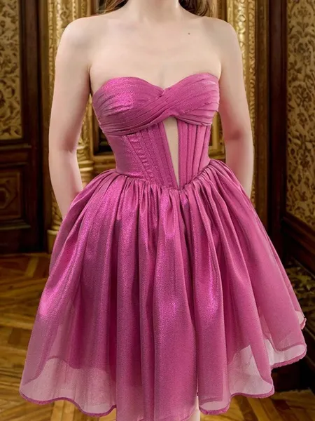 A-line Pleated Sweetheart...