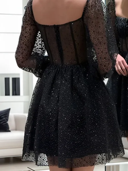 Square A-line Modest Long...