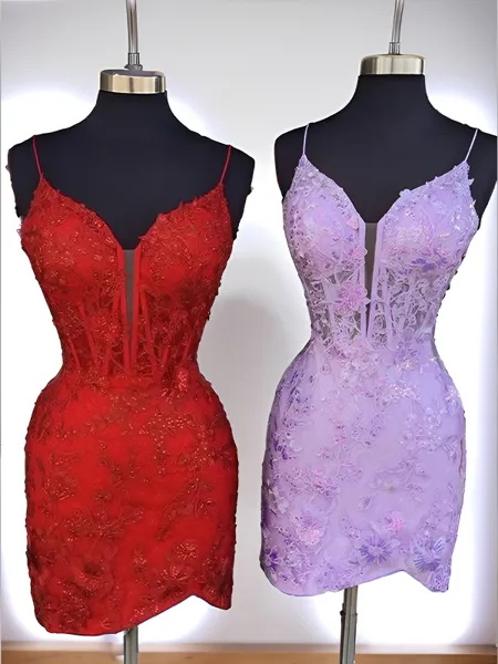 Chic Appliques V-Neck...