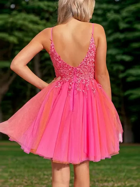 Hermosos V-Neck A-line...