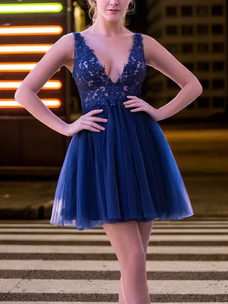 A-line V-Neck Pretty...