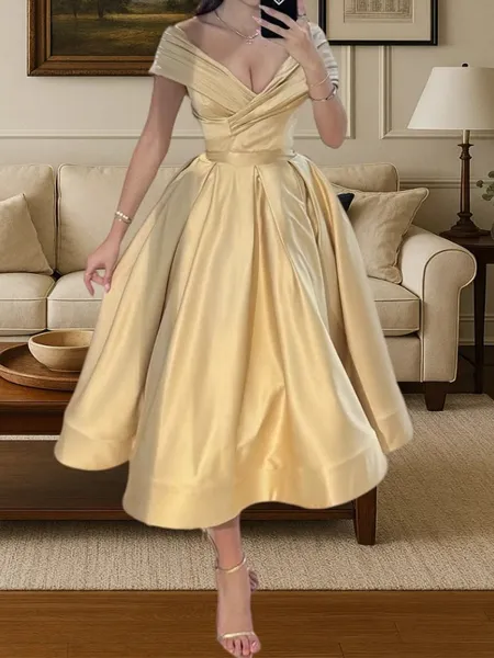 Stunning A-line V-Neck...