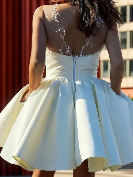 Unique A-line Scoop Ruffles...