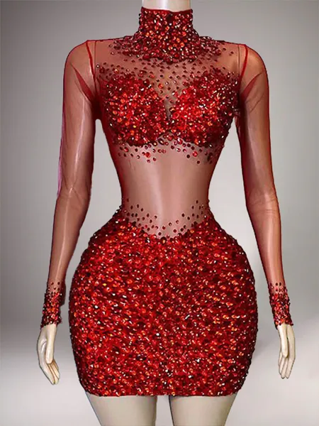 Stunning Sheath High Neck...