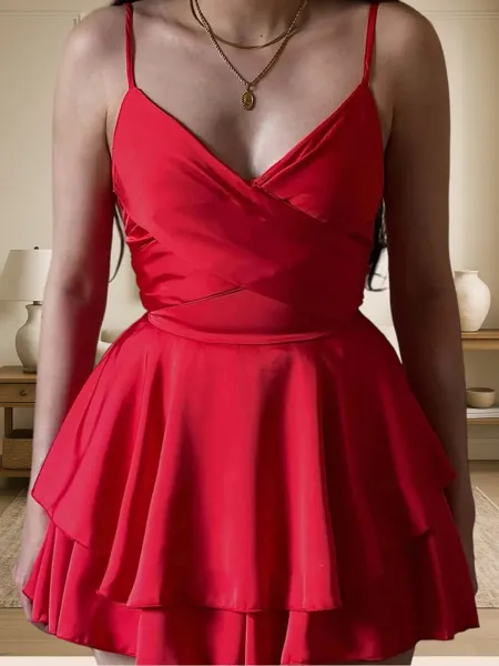 Classy A-line V-Neck...