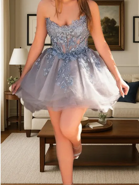 Glamorous A-line Straight...