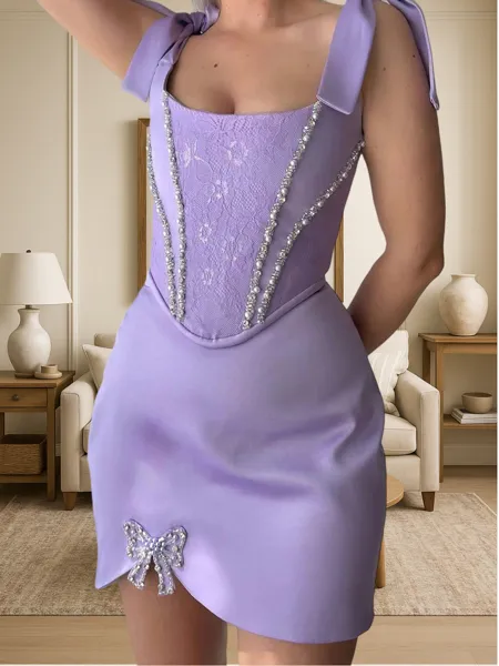 Pretty Sheath Square Bow...