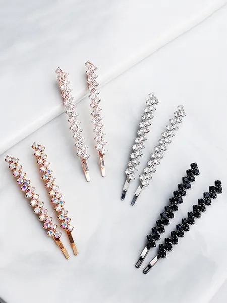Shinning Alloy With Rhinestone Hairpins(2 Pieces)