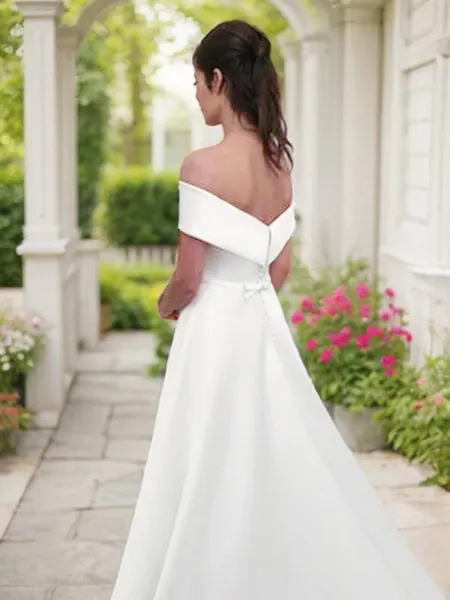 A-line Off-the-Shoulder...