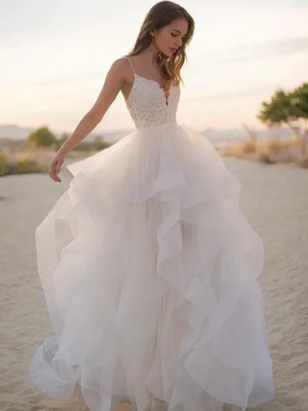 A-line Princess V-Neck...