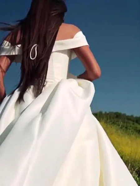 Ball-Gown Off-the-Shoulder...