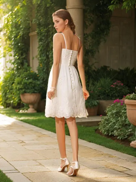 A-line Spaghetti Straps...