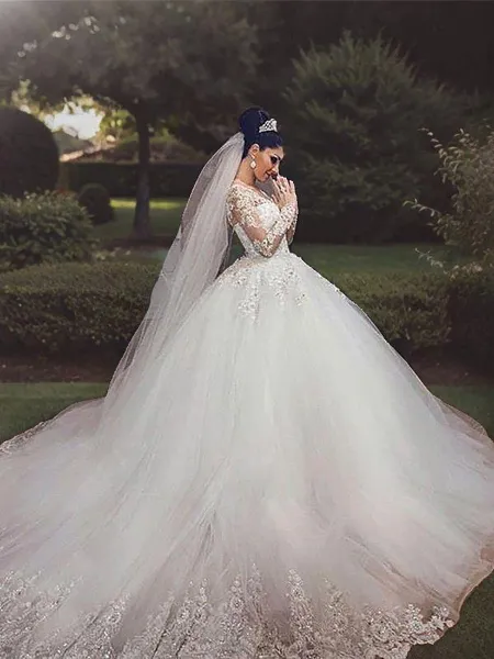 Ball-Gown Princess V-Neck...