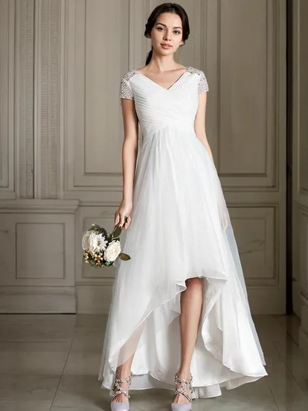 A-line Princess V-Neck...