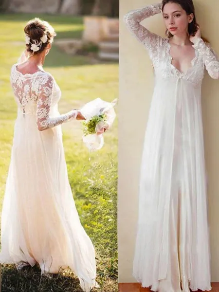 Empire Graceful V-Neck Long...