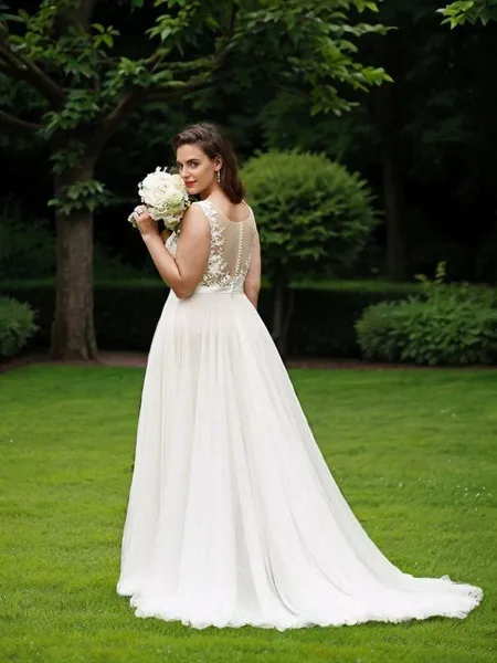 A-line Princess Scoop...