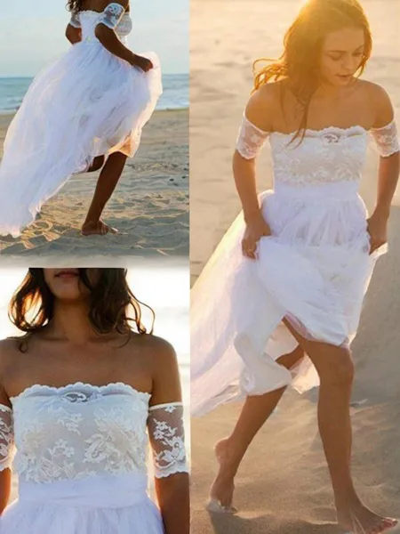 A-line Off-the-Shoulder...