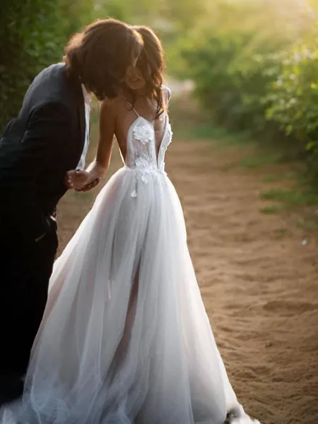 A-line Princess Spaghetti...