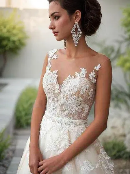 A-line Princess Scoop...