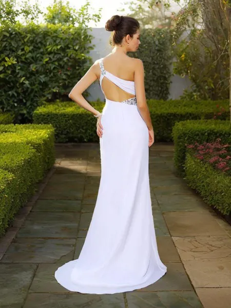 A-line One-Shoulder...