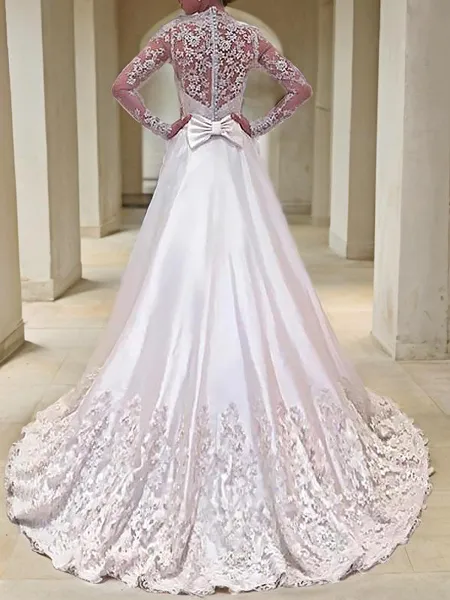 A-line Fashion V-Neck Long...