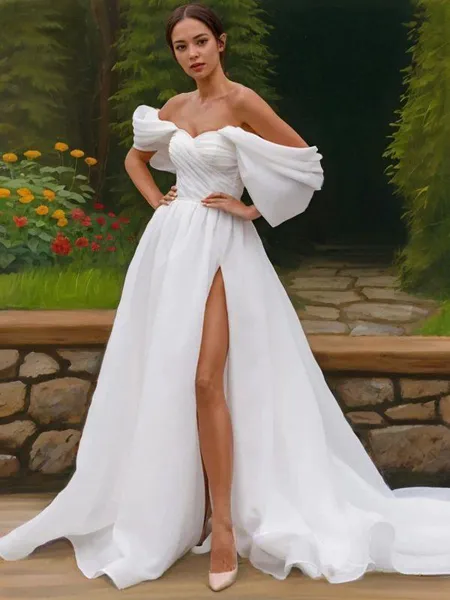 A-line Off-the-Shoulder...